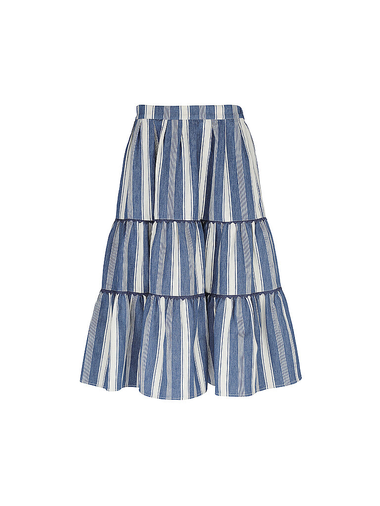 WEEKEND MAX MARA Leinenrock Baruffa blau | 36